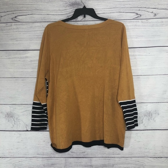 A&I Lightweight Navy & Gold Sweater Sz 3X - Picture 5 of 5